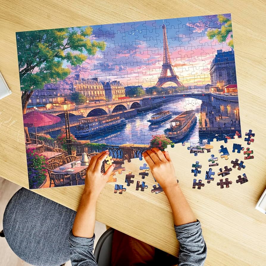 Amazon.com: 300 Piece Puzzle for Adults-Blooming Paris | Recycled