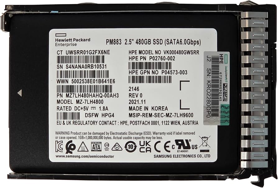 Amazon.com: HPE 480GB SATA SSD : Electronics