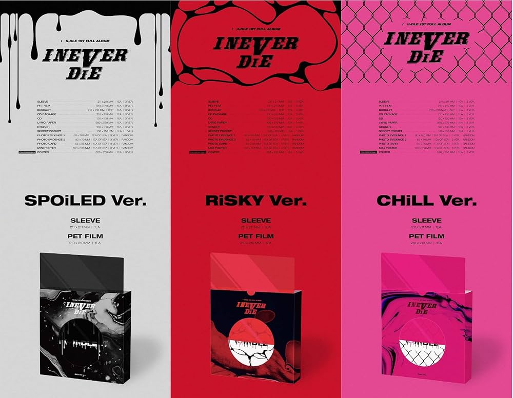 G)I-DLE - (G)I-DLE I NEVER DIE 1st Full Album 3 Version SET