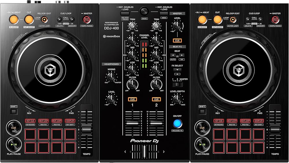 Pioneer DJ - Controller DJ DDJ-400 digitale a 2 piani per software