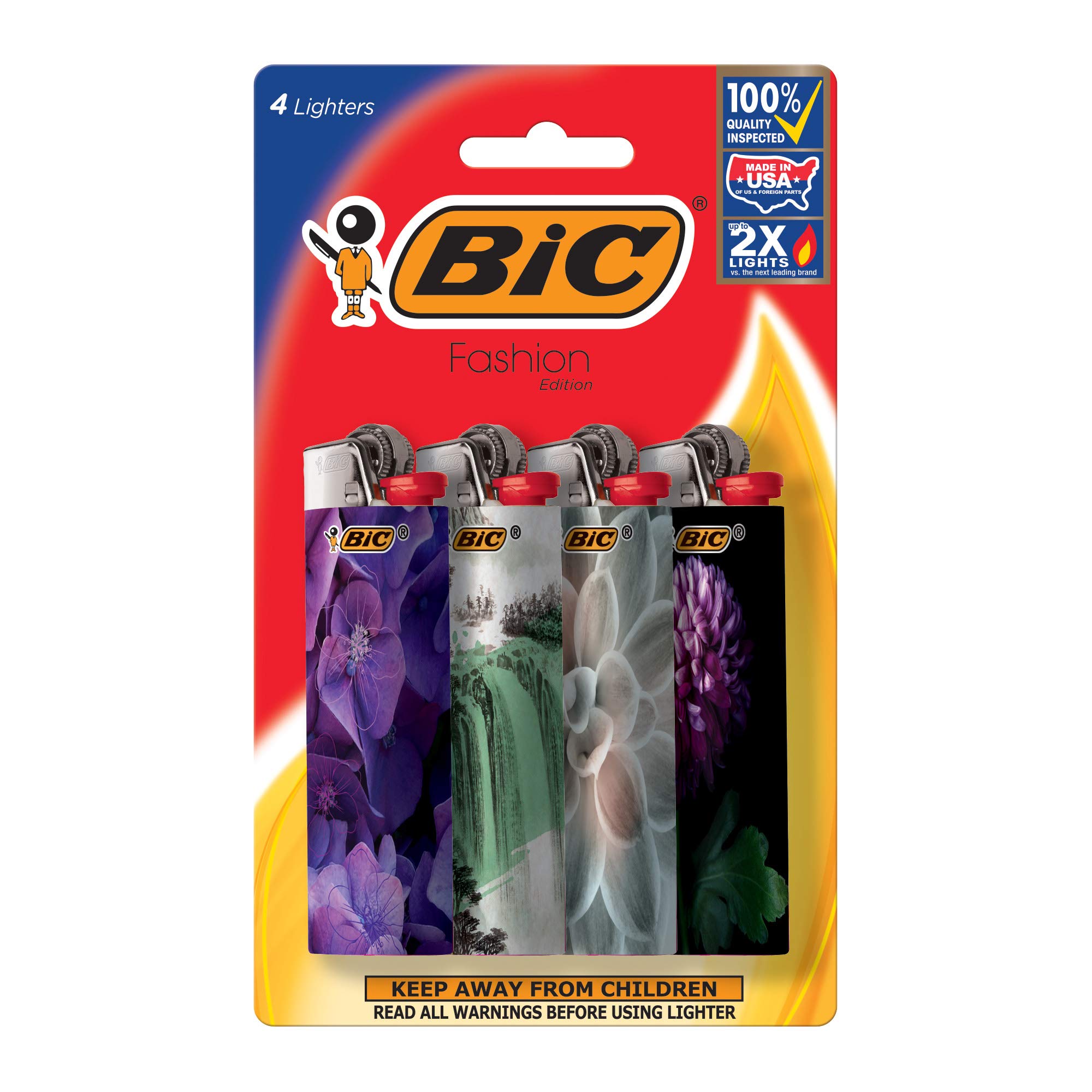 Amazon.co.jp: Bic ライター ファッションシリーズ サイズ4ct ビック