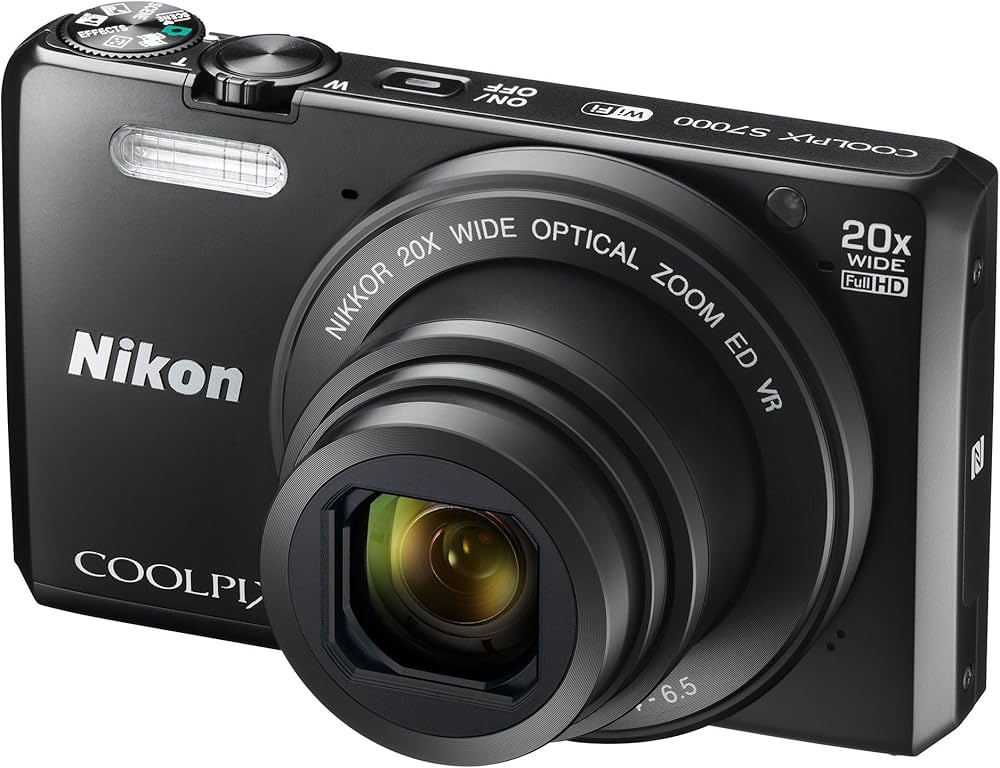 Nikon COOLPIX S7000 Compact Digital Camera - Black (16.0 MP, CMOS