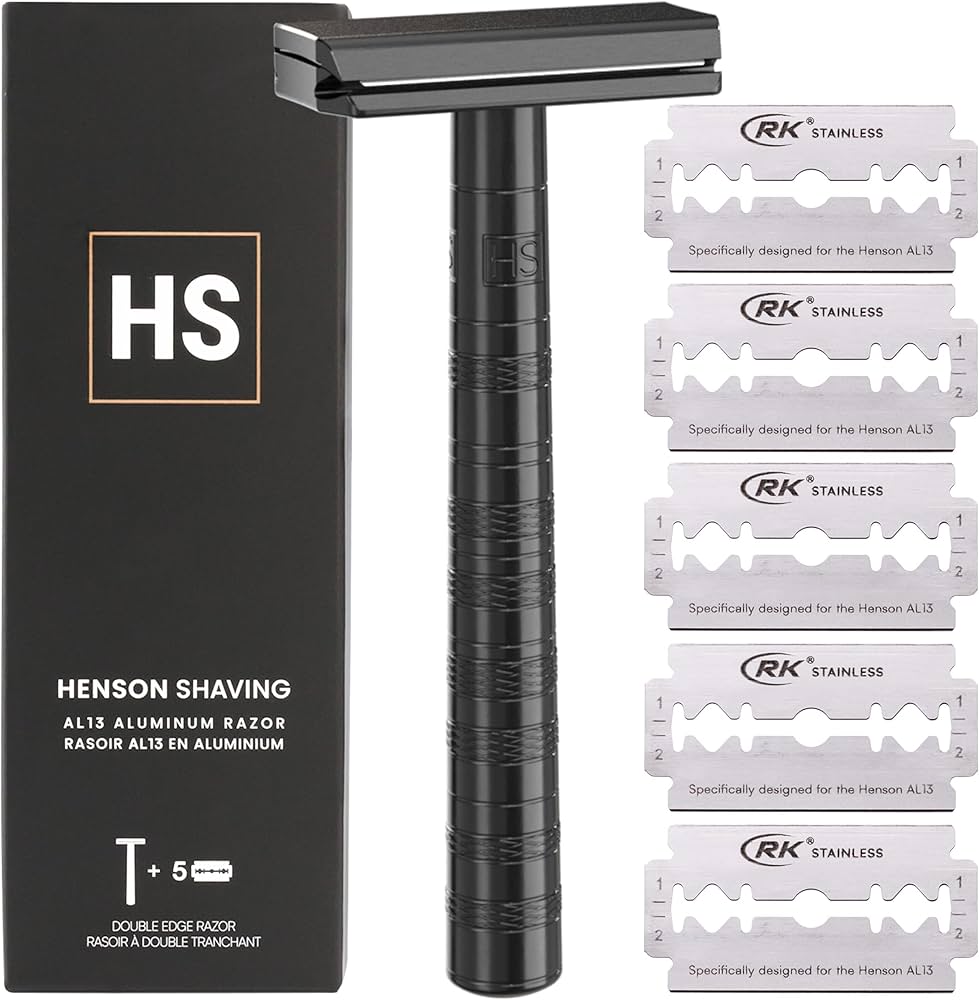 Amazon.com: Henson Shaving Razor - Jet Black Double Edge Safety