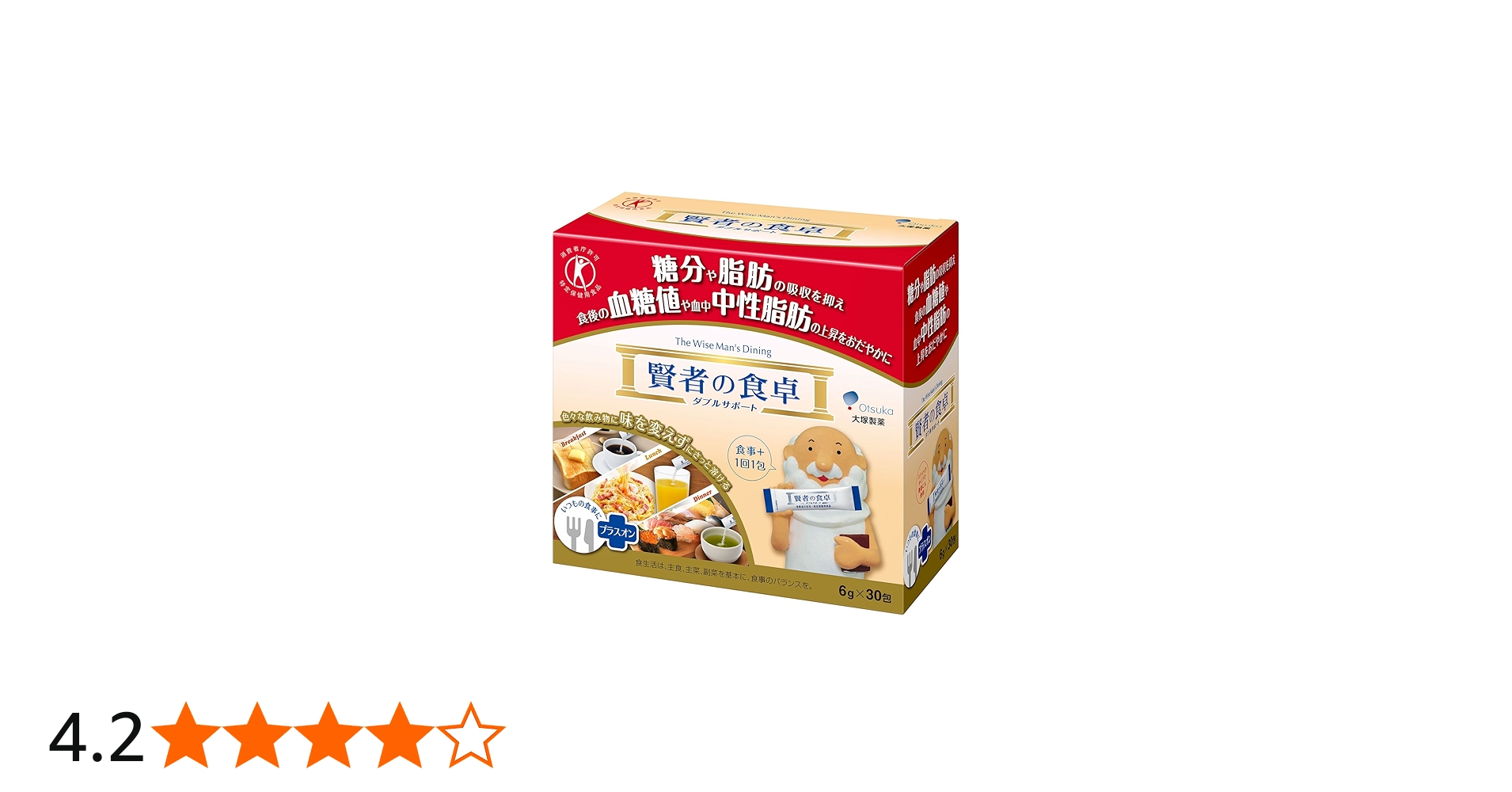 Amazon.co.jp: 大塚製薬 賢者の食卓 ダブルサポート 粉末 6g×30包