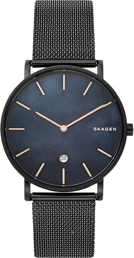 Amazon | Skagen メンズ Hagen スリム - SKW6472 One Size ブラック
