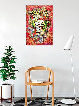 Amazon.co.jp: Ed Hardy死は – 人生はない19.5 X 15.5 Tattooアート