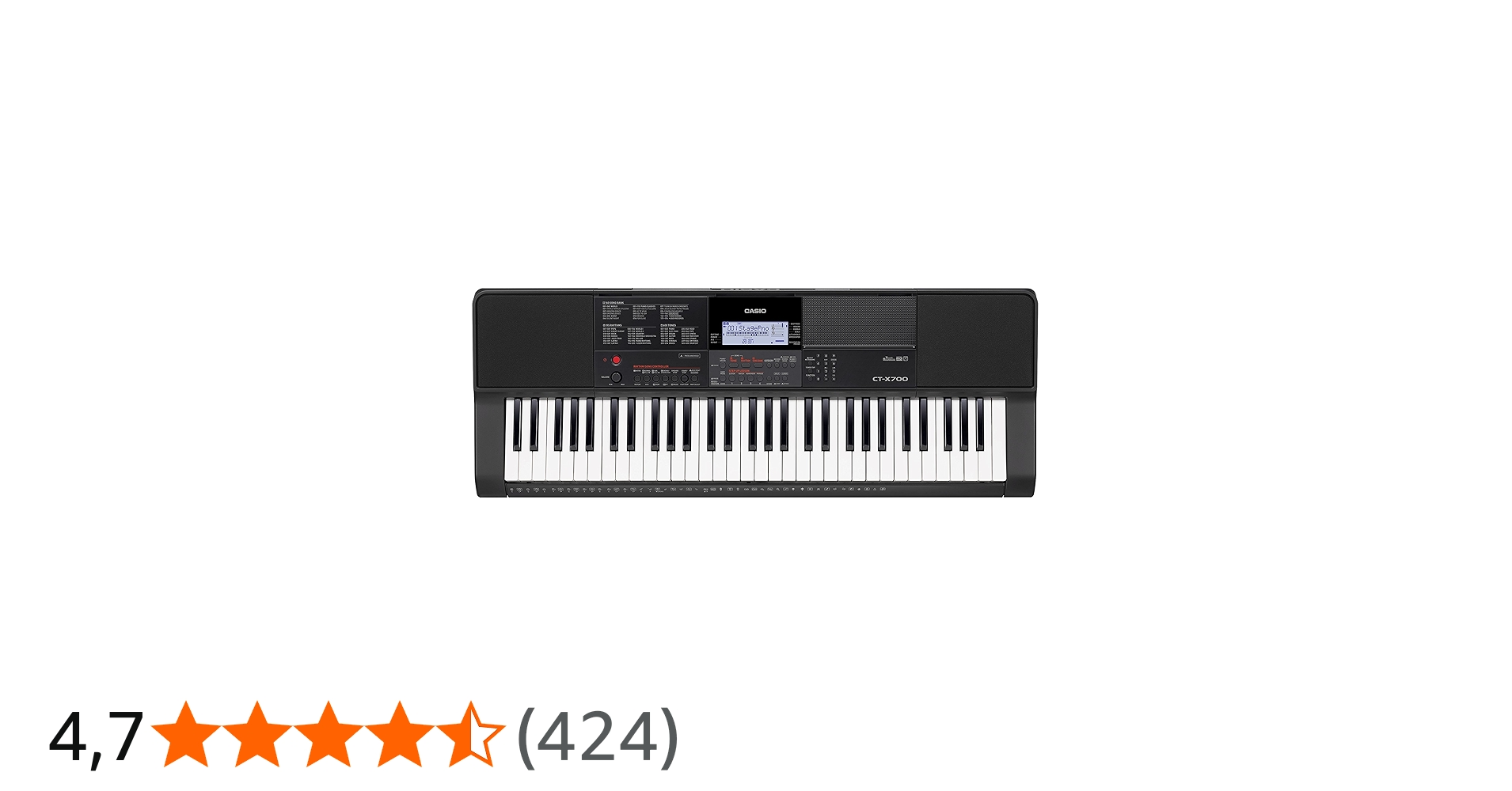 Casio CT-X700 Tastiera con 61 tasti sensibili al tocco, 600 suoni