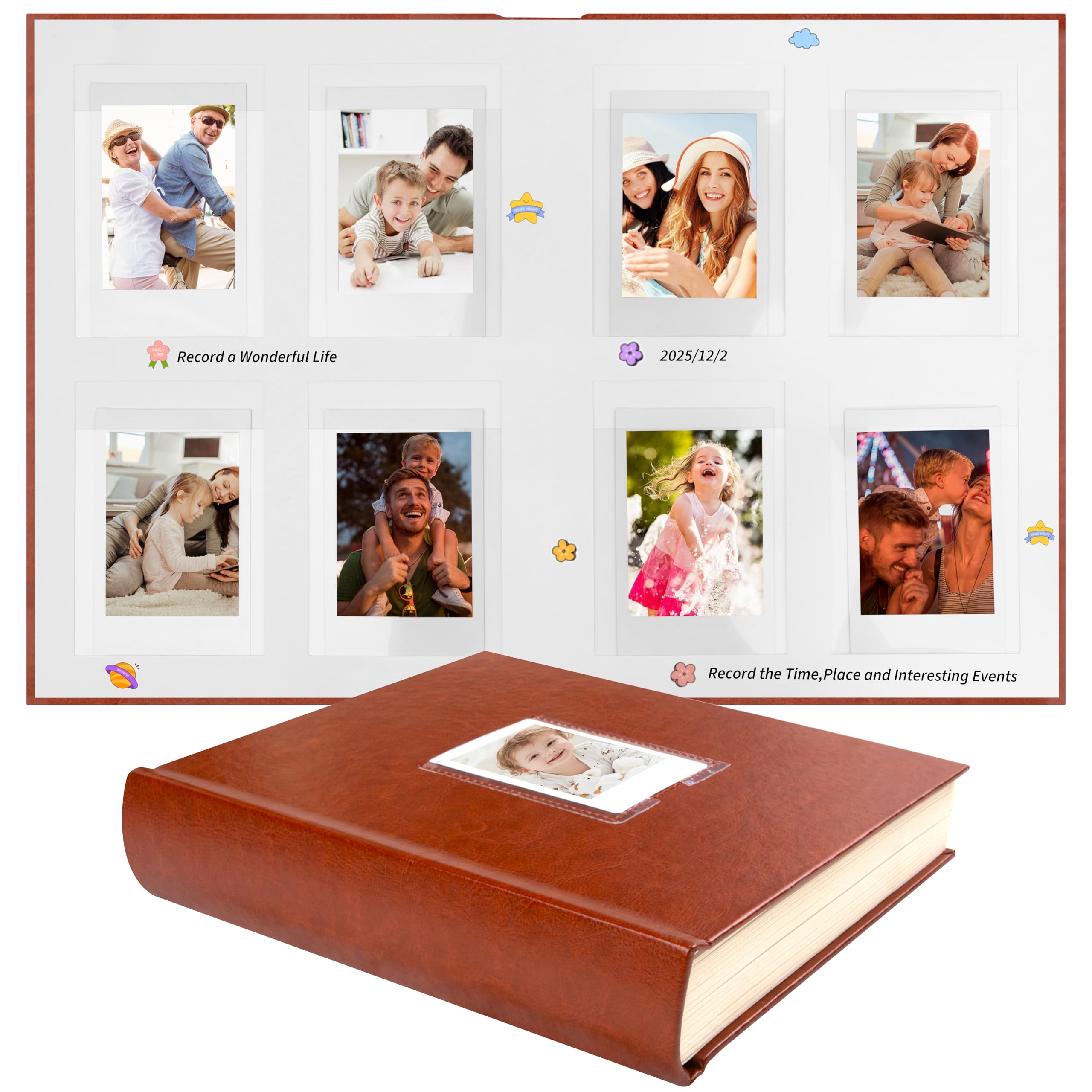 Amazon.com: Ruibytree 128 Pocket Photo Album with Writing Space