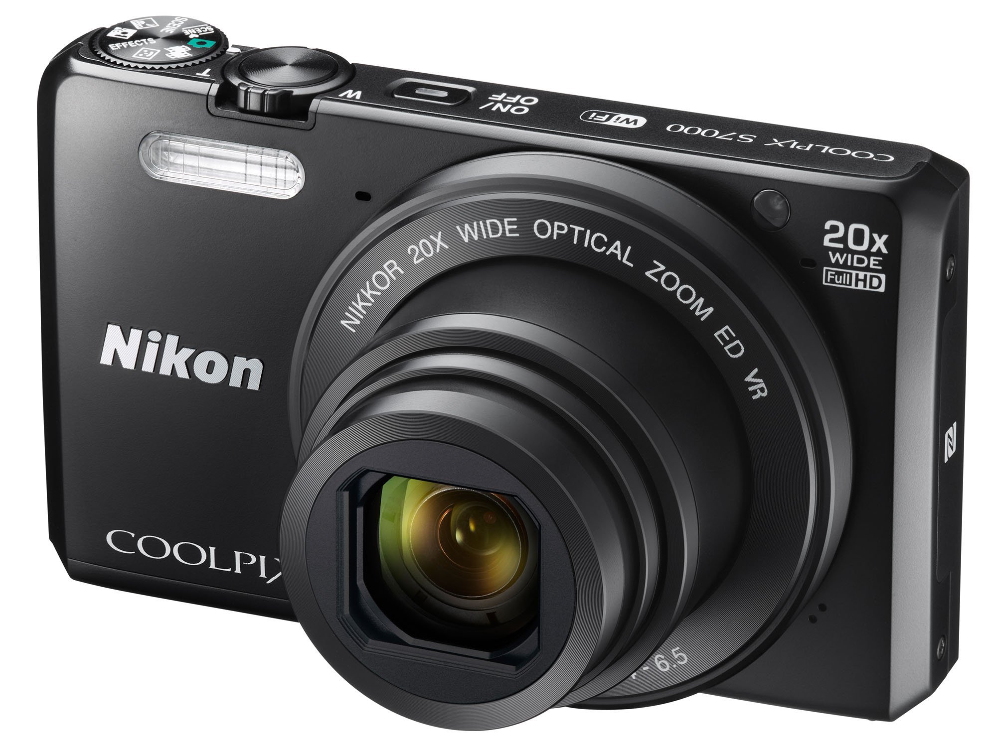 Nikon COOLPIX S7000 Compact Digital Camera - Black (16.0 MP, CMOS