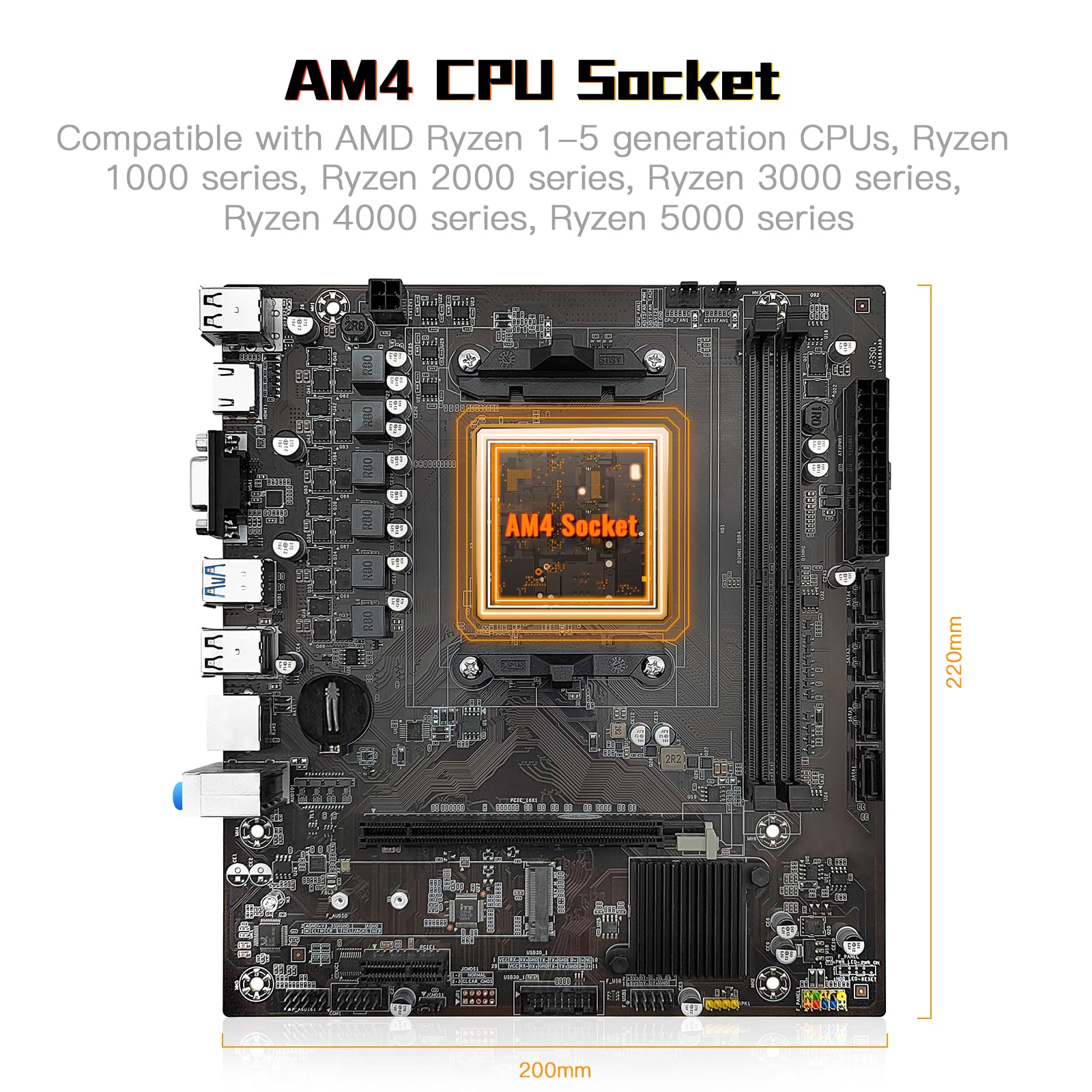 Amazon | SHANGZHAOYUAN B450 AM4 マザーボード ゲーミング