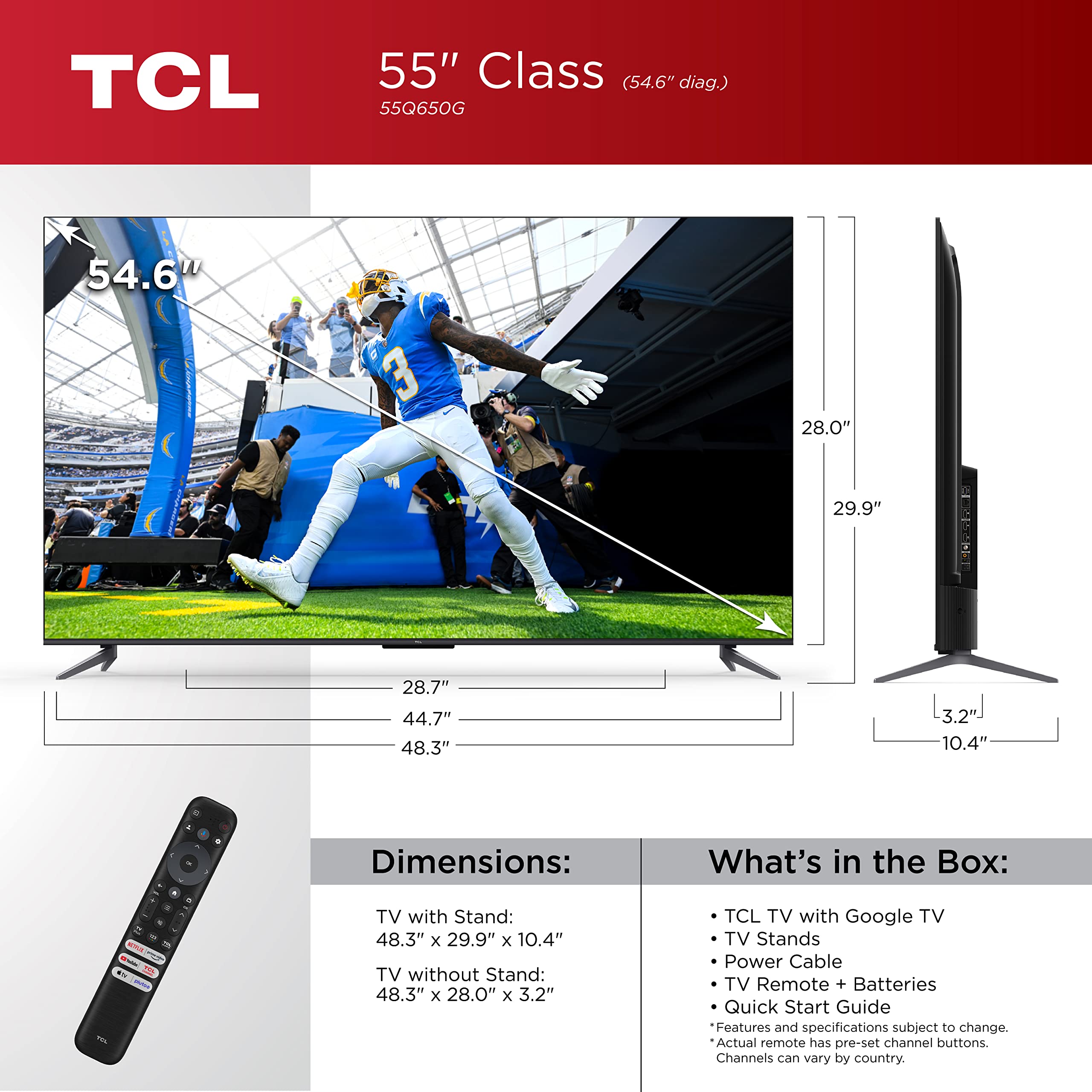 Amazon.com: TCL 55-Inch Q6 QLED 4K Smart TV with Google TV