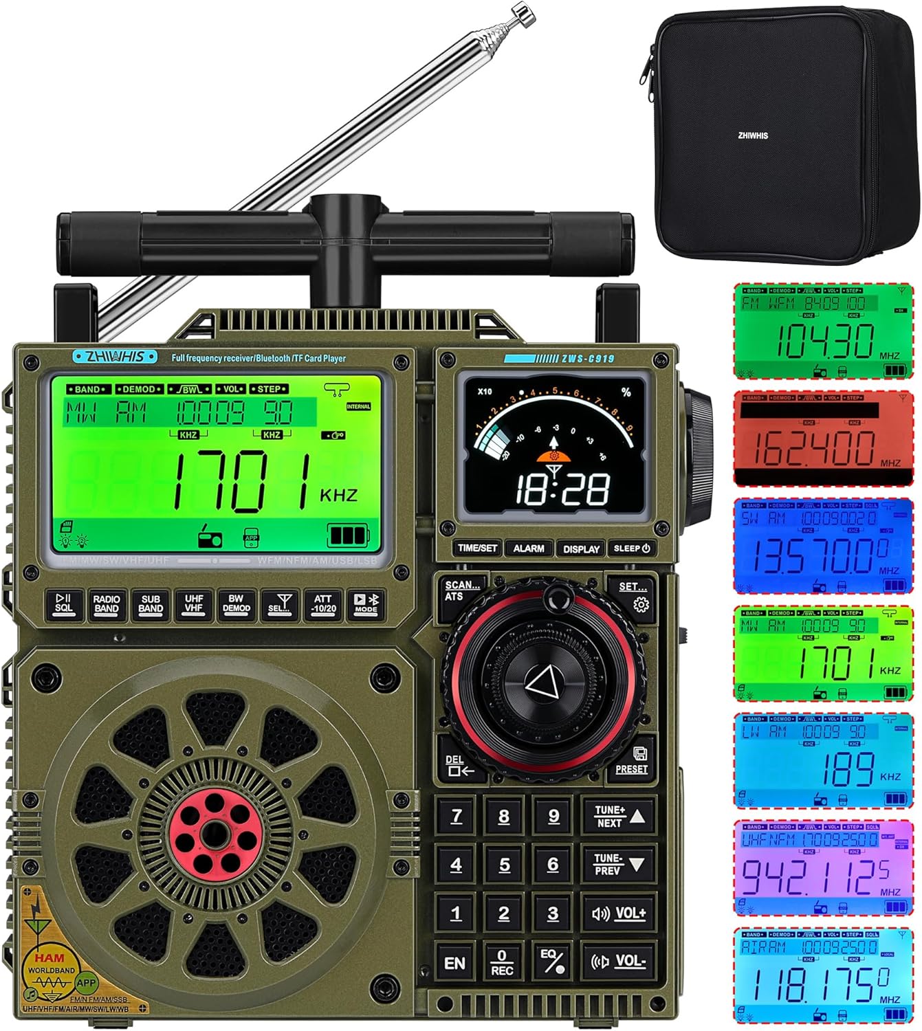 ZHIWHIS ZWS-C919 マルチバンドラジオ取扱説明書