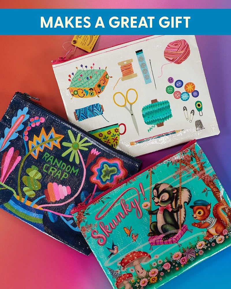 Amazon.com: Blue Q Zipper Pouch, Starry Garden. Made from 95