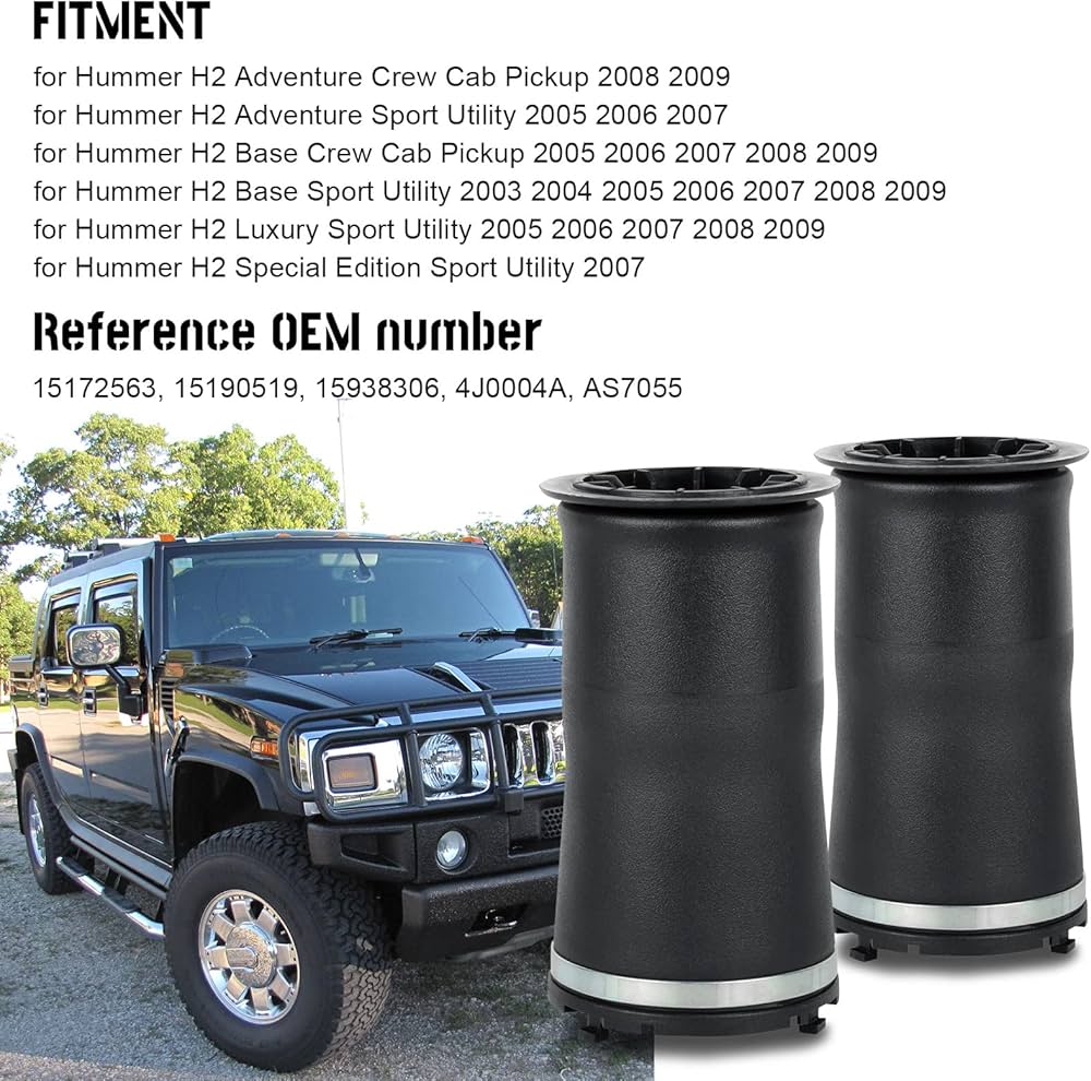 Nifeida 2 Pcs Air Suspension Rear Air Spring Compatible with