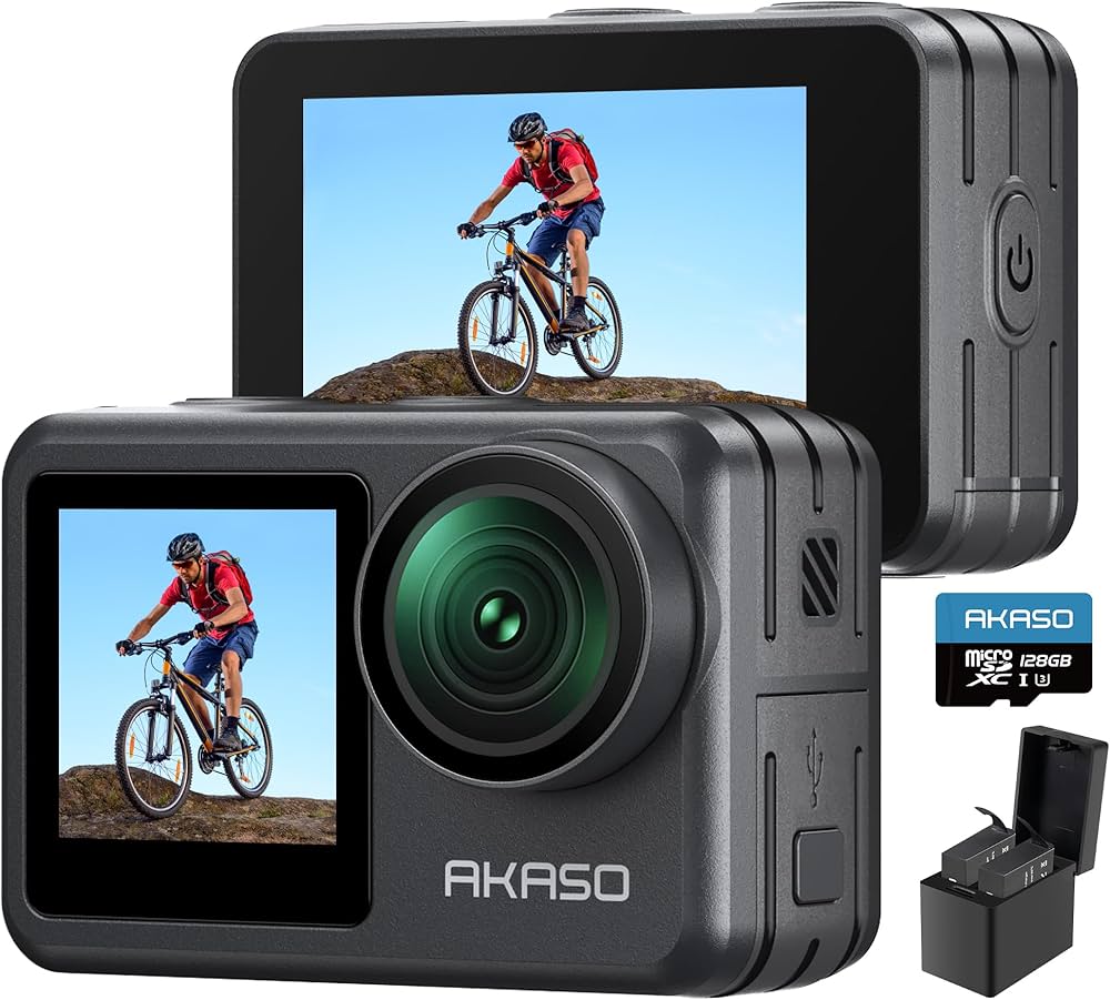 Amazon | AKASO Brave 7 LE アクションカメラ 4K60FPS 20MP 128GB