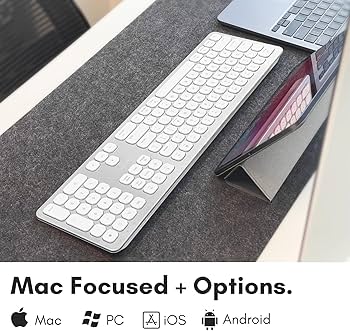 Amazon | MACALLY Mac ワイヤレス Bluetooth キーボード マルチペア