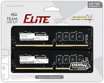 TEAMGROUP Elite DDR4 16GB Kit (2 x 8GB) 2666MHz (PC4-21300) CL19