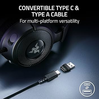 Amazon.com: Razer Kraken V4 X Wired Gaming Headset: 40 mm Drivers