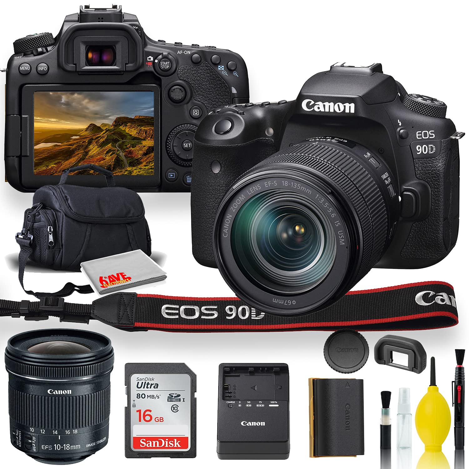 Amazon.com : Canon EOS 90D DSLR Camera with 18-135mm Lens, Canon