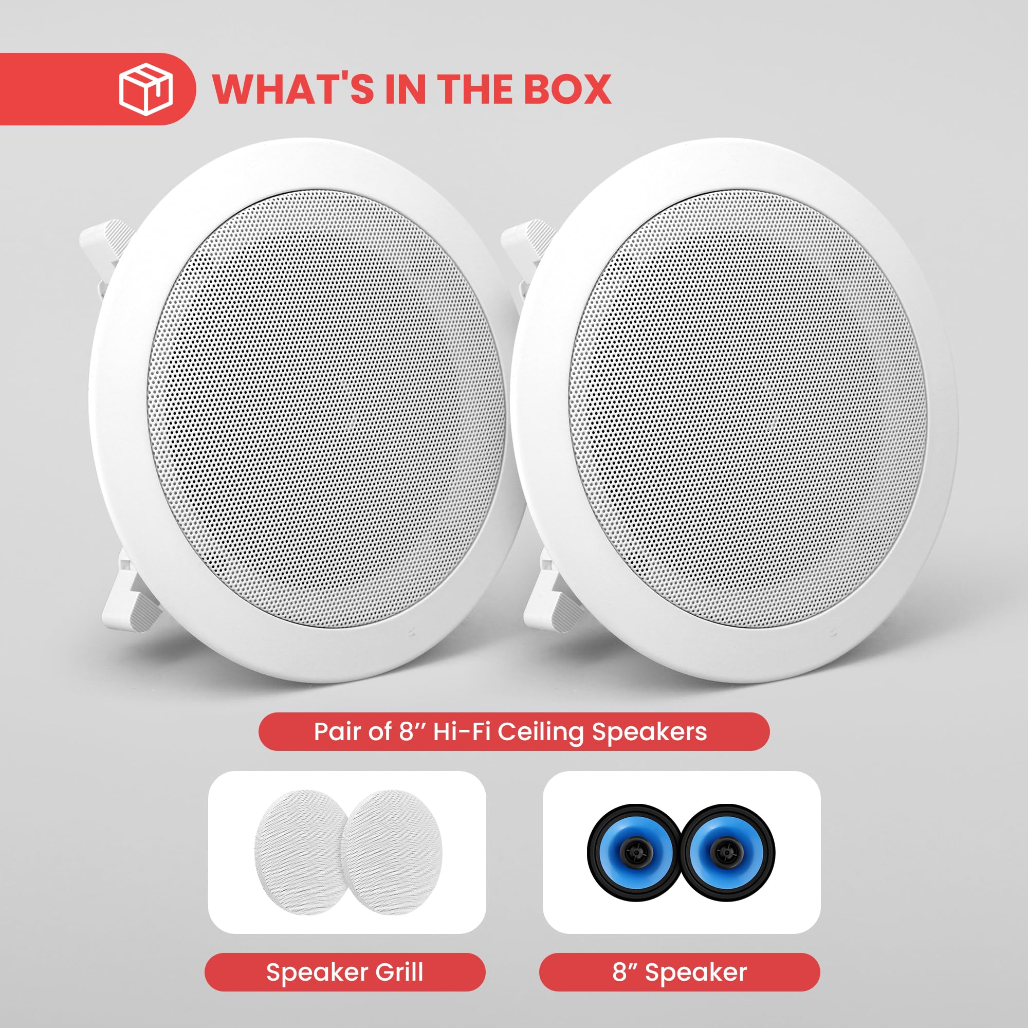 Amazon | 【Pyle 壁・天井埋込式 2WAYマウントスピーカー 20cm (2個