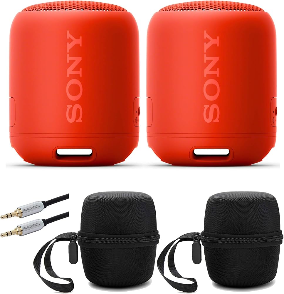 Sony SRS-XB12/B Extra Bass Portable Bluetooth Speaker Stereo Pair
