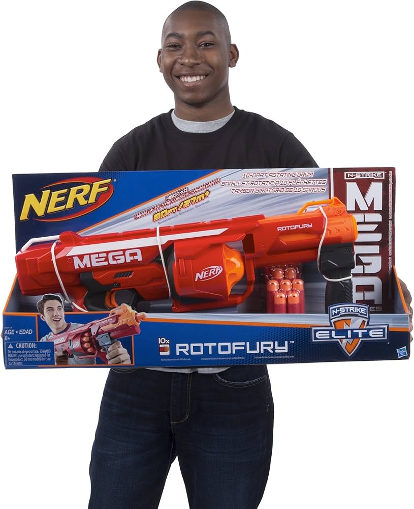 Amazon.com: Nerf N-Strike Mega Series RotoFury Blaster : Toys & Games