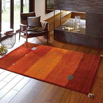 GABBEH ギャッベラグ 153×96cm 手織り 草木染 希少カラー GABBEH