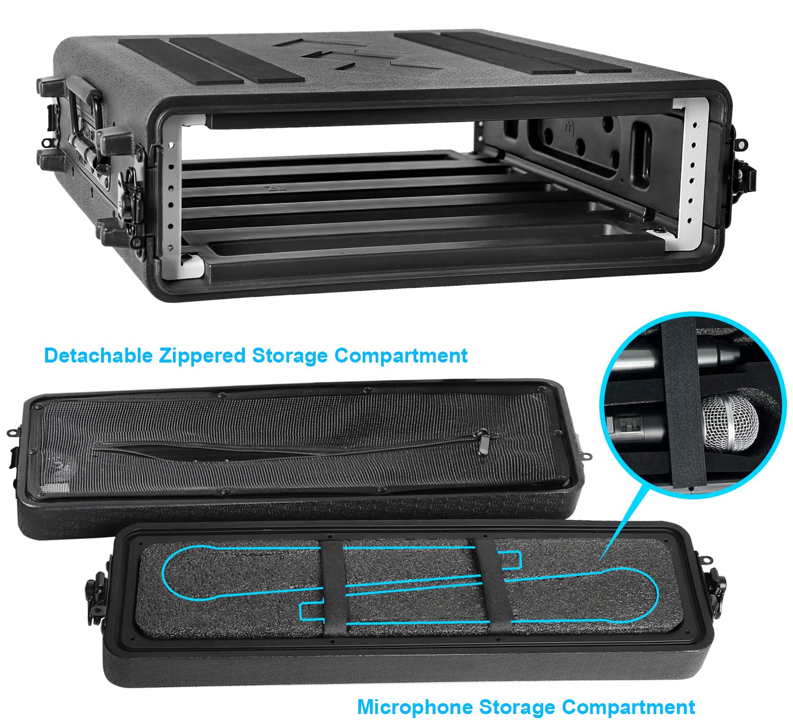 Amazon.co.jp: Diandian 2U ラックケース 浅い 深さ16インチ ラック