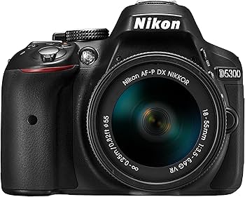 Amazon.co.jp: Nikon D5300 AF-P DSLR Camera Double Zoom Kit, Black