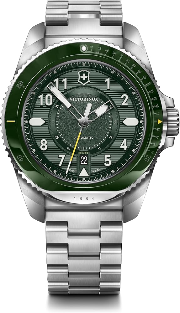 Amazon.com: Victorinox Journey 1884 Automatic Green Dial Stainless