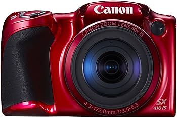 Amazon.com: Canon PowerShot SX410 is (Red) : Office Products