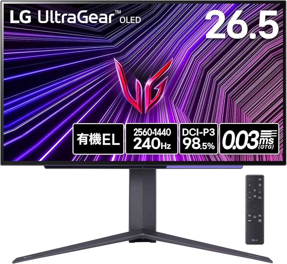 LG ゲーミング モニター UltraGear OLED 27GS95QE-B 26.5インチ/WQHD