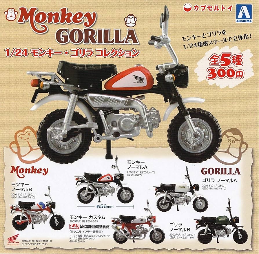 Amazon.co.jp: 1/24 Scale Monkey Gorilla Collection [All 5 Types