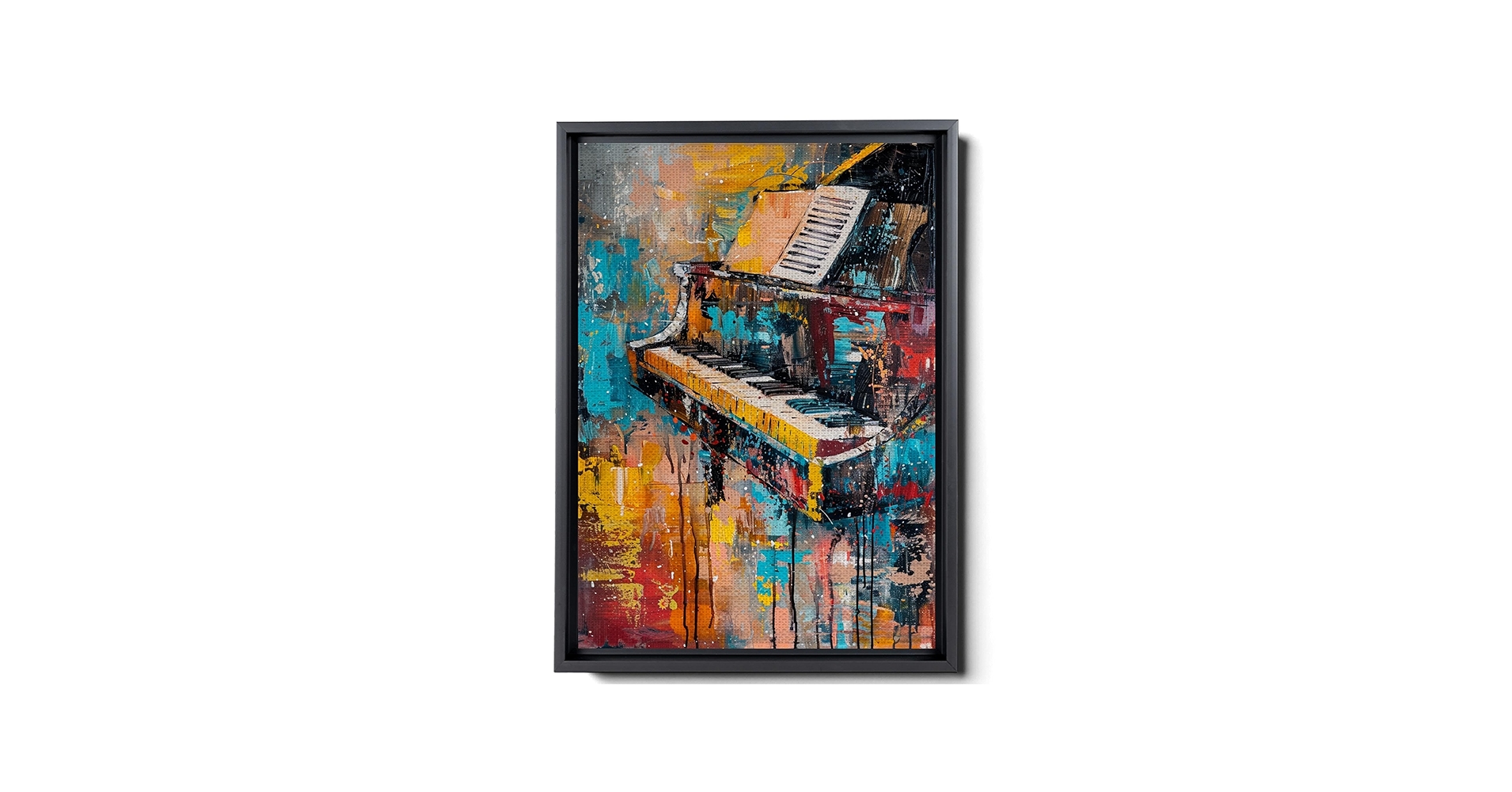 Amazon.com: Abstract Piano Canvas Wall Art, Piano Art, Art For