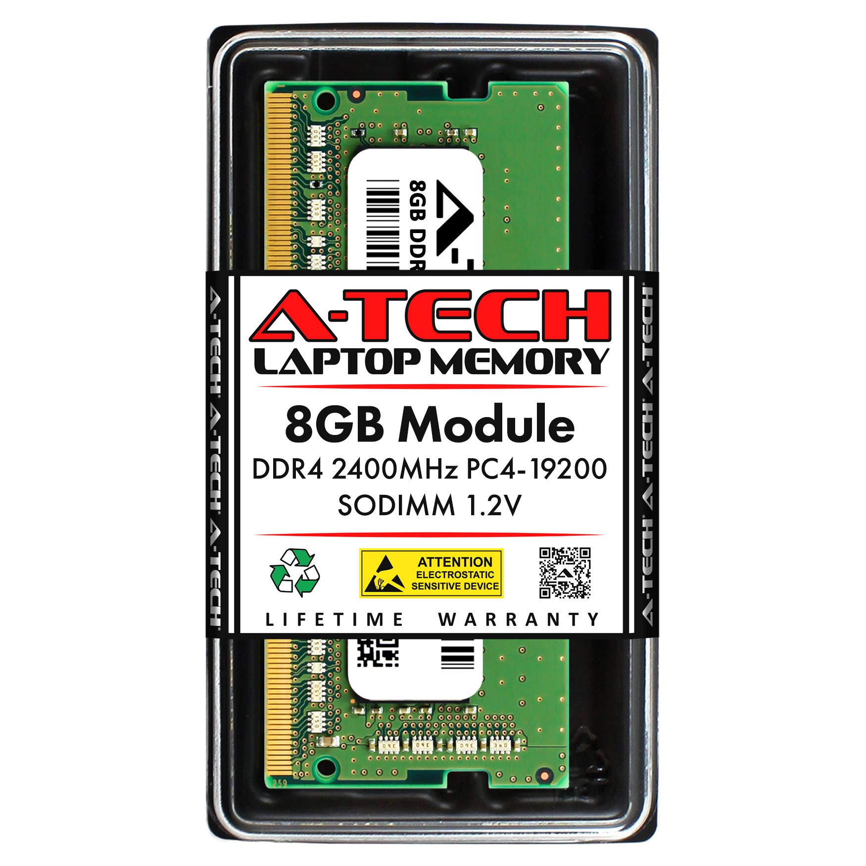 A-Tech 8GB DDR4 2400 MHz SODIMM PC4-19200 (PC4-2400T) CL17 Non-ECC