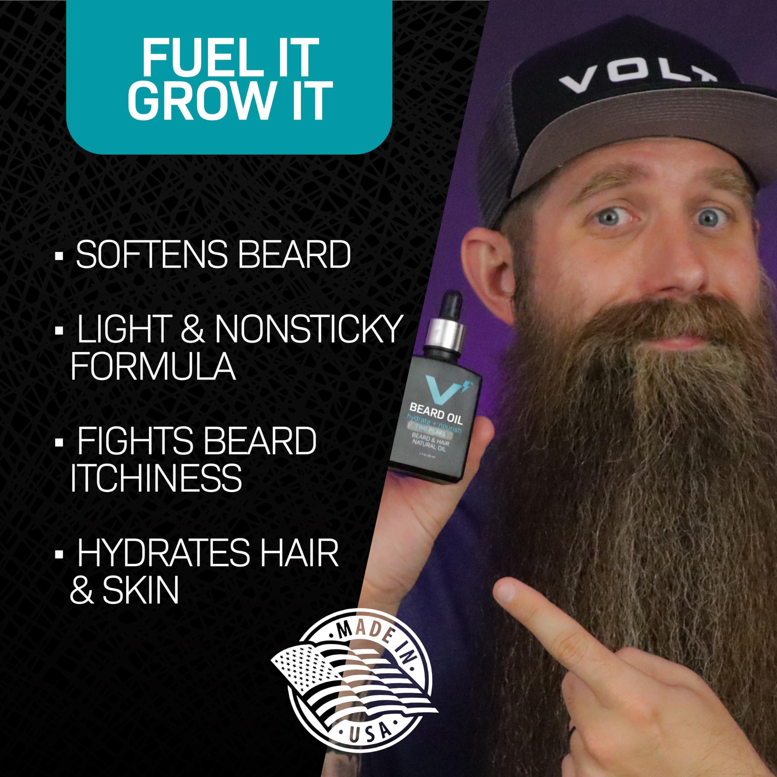 Amazon.com : VOLT Lube Beard Oil - Natural Vegan Formula with