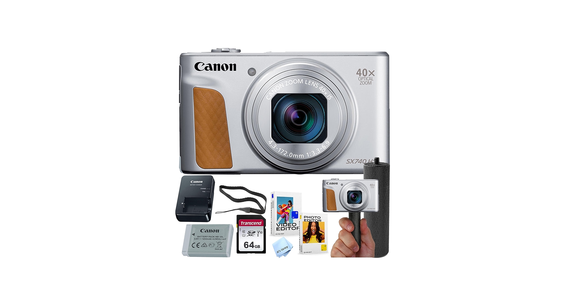 Amazon.com : Canon Powershot SX740 HS Digital Camera (Silver) +