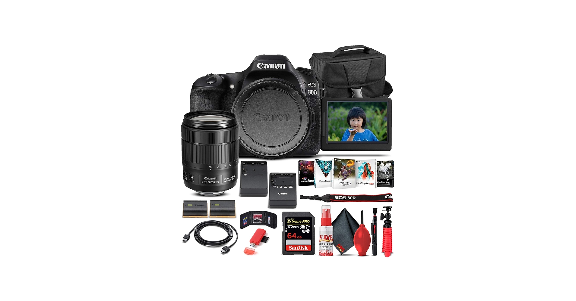 Amazon.com : Canon EOS 80D DSLR Camera with 18-135mm Lens