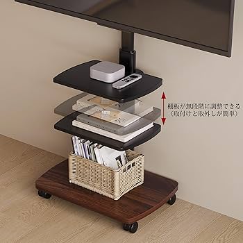 Amazon.co.jp: AOKCOS テレビスタンド 壁寄せテレビスタンド 移動式