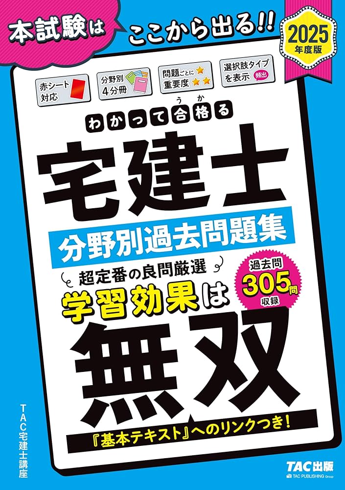 わかって合格(うか)る宅建士 分野別過去問題集 2025年度版[宅地建物