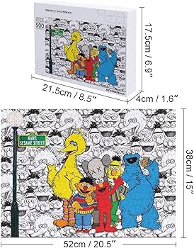 Amazon.co.jp: Kaws 500/1000ピースのパズル 木製のパズル 壁の装飾