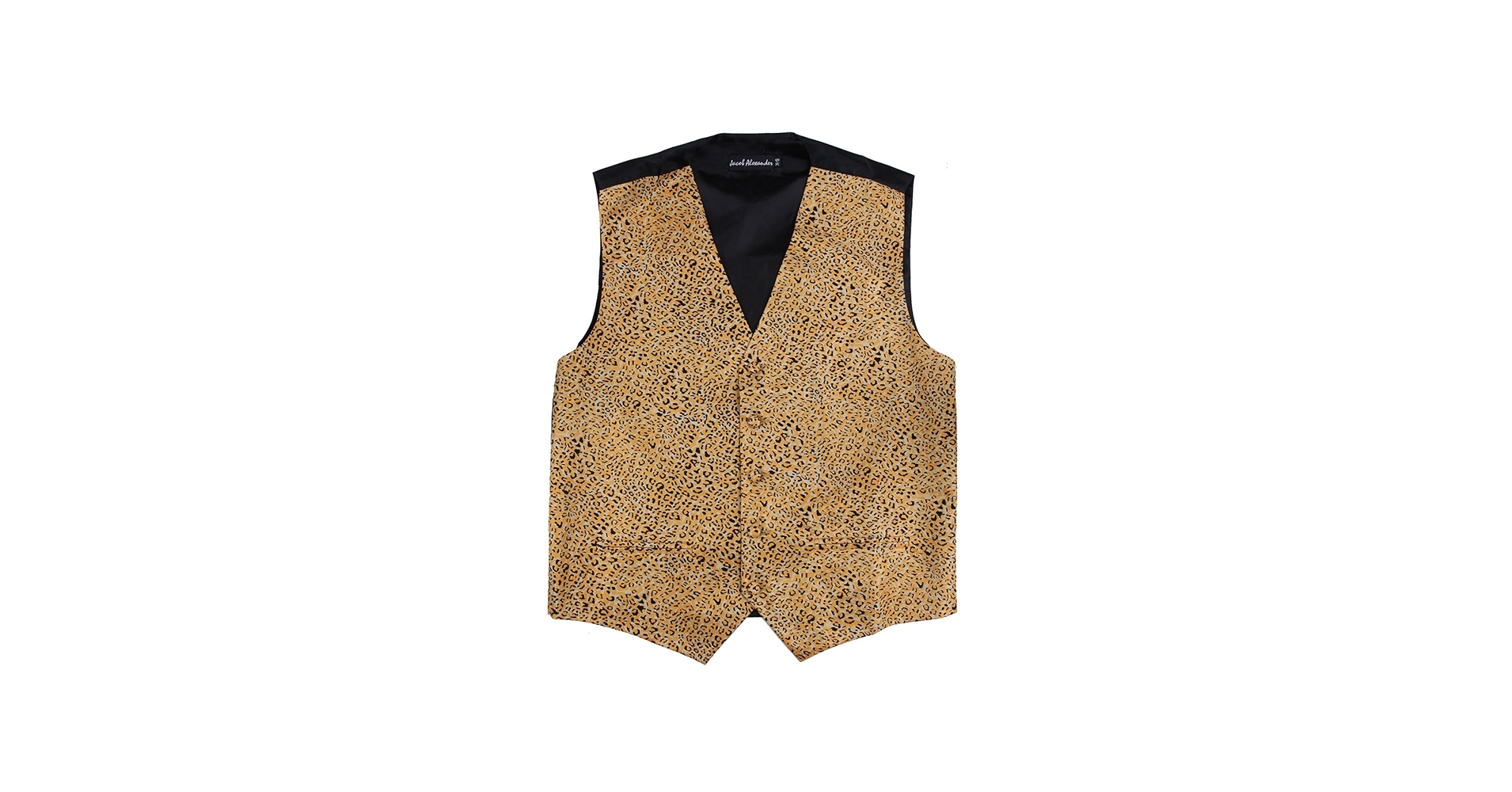 Mens Animal Print Tuxedo Vest Leopard Tiger Zebra Cheetah Prom