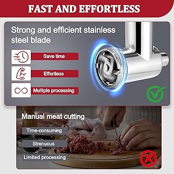 Amazon | KitchenAidスタンドミキサー用金属製フードグラインダー