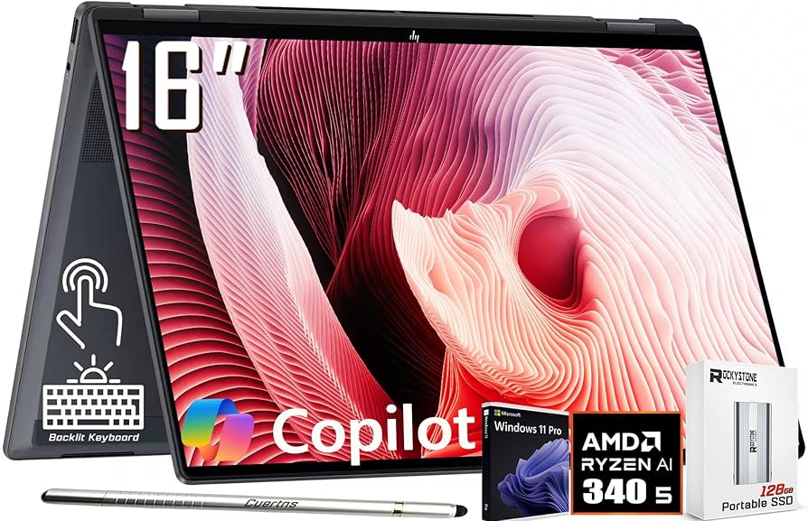 Amazon.com: HP OmniBook X Flip 2-in-1 Copilot+ AI PC Laptop, 16