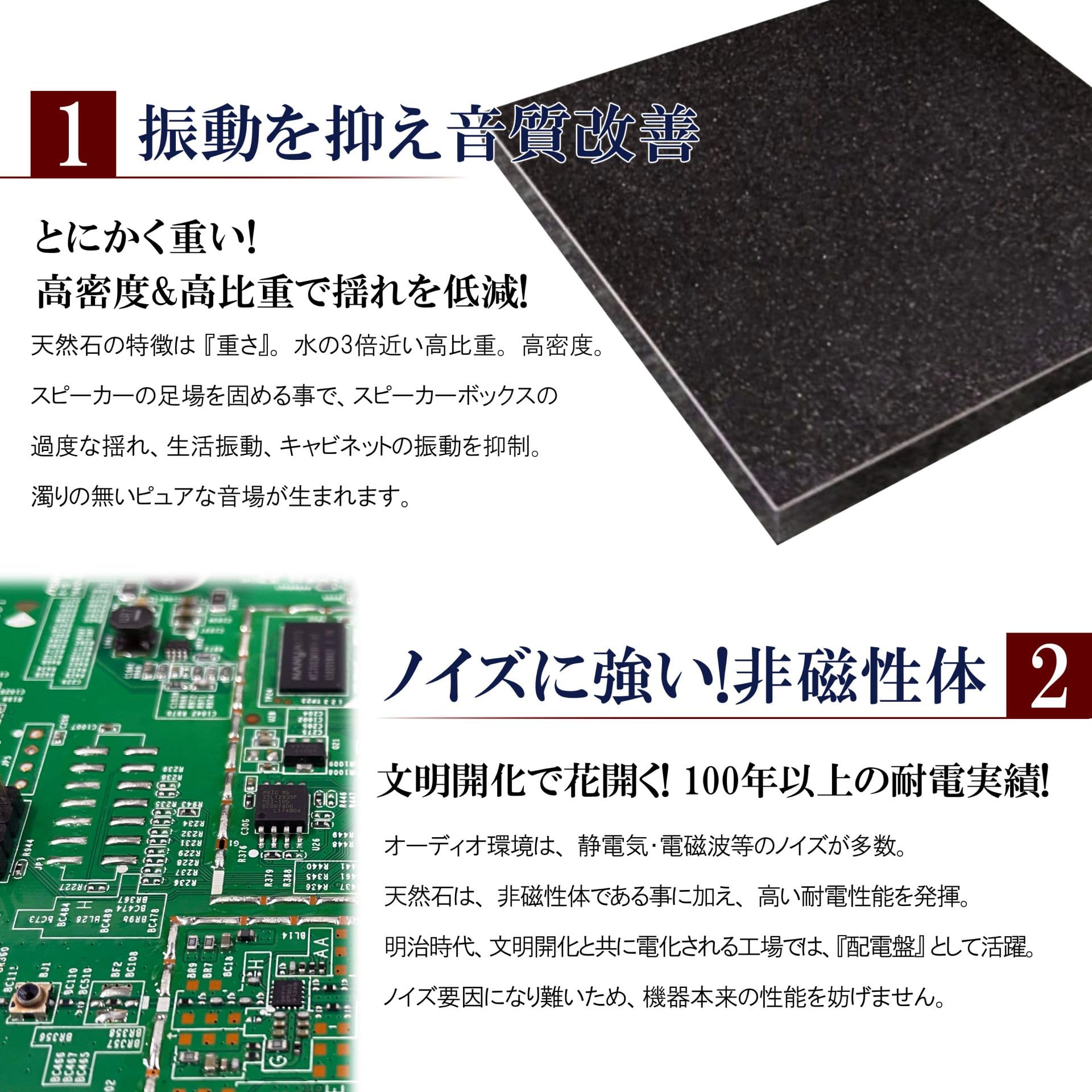 Amazon.co.jp: オーディオボード 天然黒御影石 （山西黒） 厚み約20mm