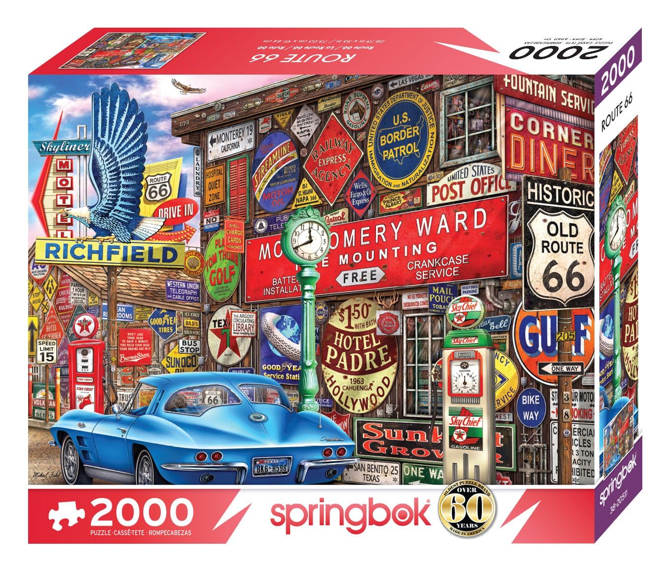 Amazon.com: Springbok's Route 66 Nostalgic 2000 Piece Adult Jigsaw