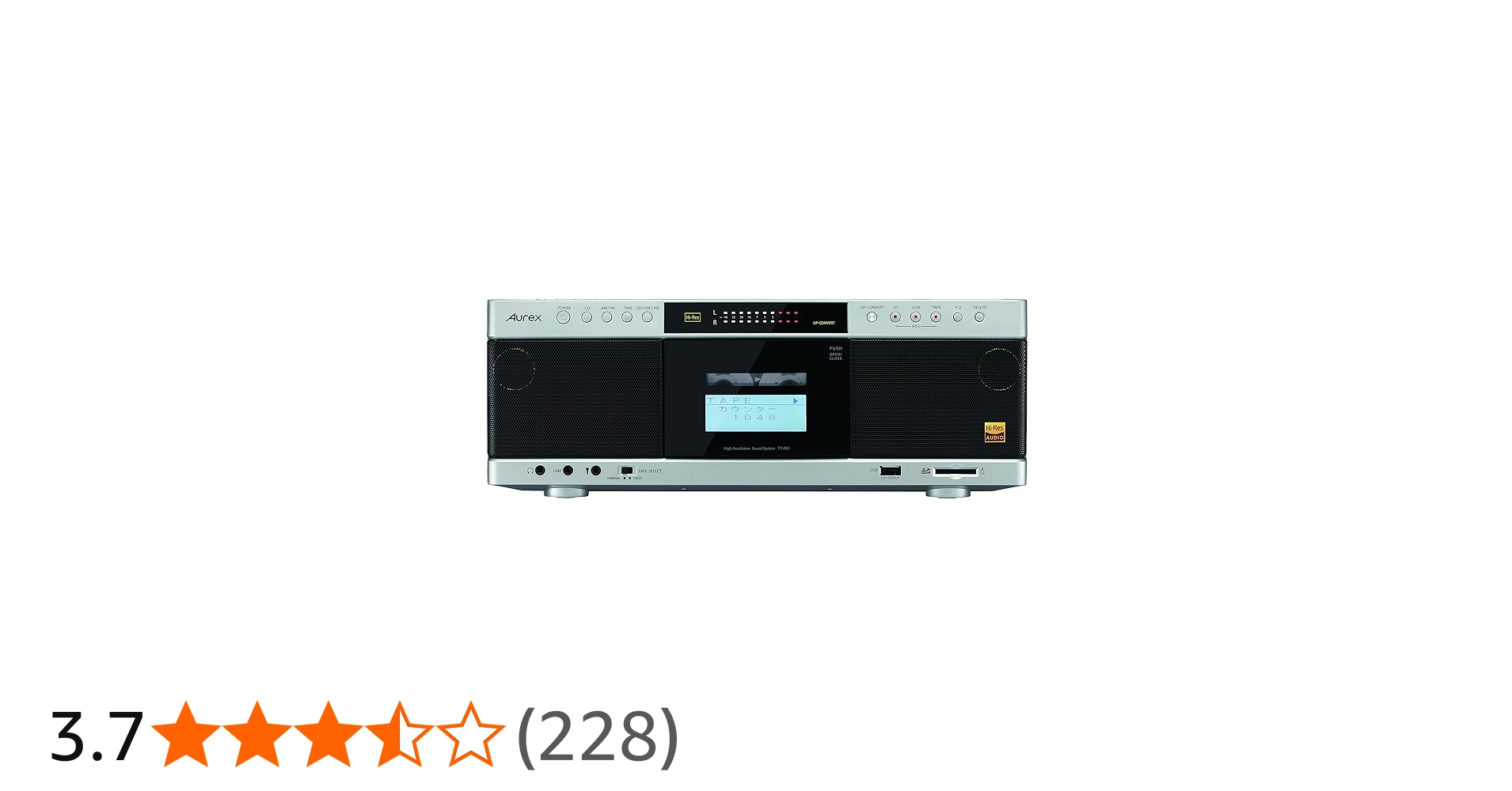 良品】東芝 Aurex TY-AK1 ハイレゾ対応SD/USB/CDラジカセ 東芝Aurex
