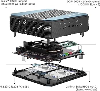 MINISFORUM EliteMini HX90 Mini PC AMD Ryzen 9 5900HX Desktop