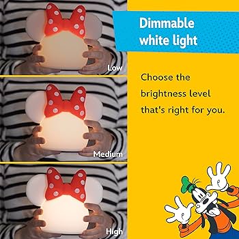 Disney Minnie Mouse Squishy Light, Color Changing, Night Light for