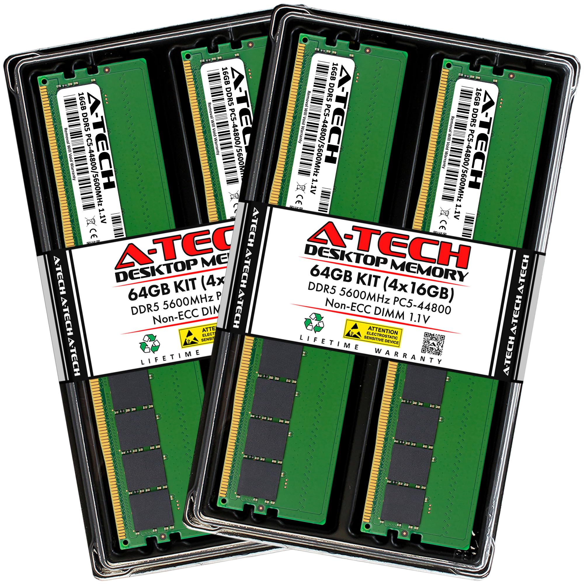 A-Tech 64GB Kit (4x16GB) RAM for HP Z2 G1i SFF, Z2 G1i Tower